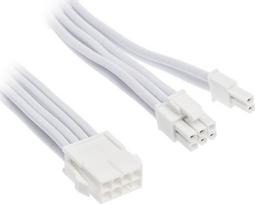 pci e 8 pin - SilverStone SST-PP07E-PCI8W-V2 6+2 pin PCI-E kabelis 0.3 m Baltas (White) - 1 nuotrauka