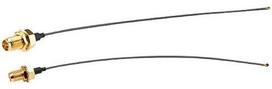 Akasa I-PEX MHF4L į RP-SMA kabelis 15 cm 2vnt Juodas (Black)