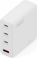 usb 2.4 a - Digitus DA-10305 USB GaN Įkroviklis 140W, 3x USB-C, 1x USB-A Baltas (White) - 1 nuotrauka