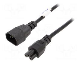 Akyga AK-NB-09A IEC C5 / C14 maitinimo kabelis 1.5m Juodas (Black)