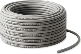 cat6a kabelis copper - Qoltec UTP Patchcord Cable CAT6 50m Pilkas (Grey) - 1 nuotrauka
