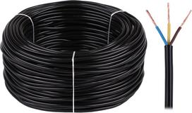 OMY elektros kabelis 3x0.75 300/300V juodas (Black)