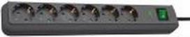 brennenstuhl eco line - Brennenstuhl Eco-Line 1159710, 6 lizdai, 1,5 m, Juodas (Black) - 1 nuotrauka