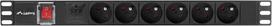 ilgintuva rite - Lanberg PDU-06E-0200-BK, 19" 1U, 16A, 6x230V PL, 2m Juodas (Black) - 1 nuotrauka
