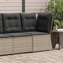 Lauko sofos dalis vidaXL, pilka (Gray), poliratanas
