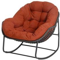 Lauko krėslas 4Living Swing, ruda/juoda (Brown/Black)