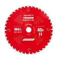 pjovimo diskas 184 16 - Pjovimo diskas Specialist  Premium, 184 mm x 1 mm x 20 mm - 4 nuotrauka