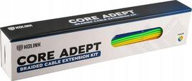 24 pin laidas - Kabelis Kolink Core Adept Braider Cable Extension Kit 24-pin male, 24-pin male, 0.3 m, balta/juoda - 3 nuotrauka