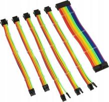 24 pin laidas - Kabelis Kolink Core Adept Braider Cable Extension Kit 24-pin male, 24-pin male, 0.3 m, balta/juoda - 4 nuotrauka