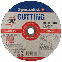 metalo pjovimo diskai 230 mm - Pjovimo diskas Specialist  Cutting, 230 mm x 1.6 mm x 22 mm - 1 nuotrauka