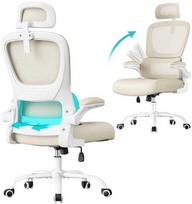 sulankstomos kedes - Songmics Ergonomiška biuro kėdė, bežinė (Beige) - 1 nuotrauka