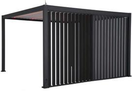 Žaliuzių sienelė pavėsinei Home4you MIRADOR-111, 4 m, tamsiai pilka (Dark Grey)