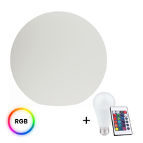 Pastatomas lauko šviestuvas Eko-Light Globo Fi300, 10W, E27, IP44, balta sp., 30 cm x 28 cm