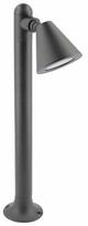 Pastatomas lauko šviestuvas GTV Lustino-P, 20W, GU10, IP44, grafito sp., 10 cm x 50 cm