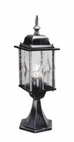Pastatomas lauko šviestuvas Elstead Lighting Wexford, 60W, E27, IP44, sidabro sp./juoda sp., 15.9 cm x 52.3 cm