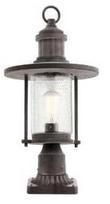 Pastatomas lauko šviestuvas Elstead Lighting Riverwood, 60W, E27, IP44, pilka sp., 20.3 cm x 44 cm