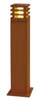 Pastatomas lauko šviestuvas SLV Rusty Square 70, 11W, E27, IP55, ruda sp., 12 cm x 71 cm