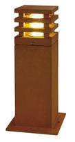 Pastatomas lauko šviestuvas SLV Rusty Square 40, 11W, E27, IP55, ruda sp., 12 cm x 40 cm