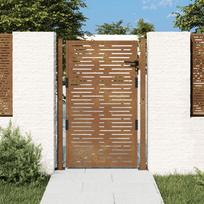 vidaXL Sodo vartai, 105 x 155 cm, corten plienas (Corten), kvadratinis dizainas