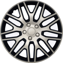 Ratų gaubtai ALBURNUS Dakar R14, sidabrinė (Silver) ir juoda (Black), 4 vnt.