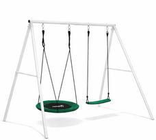 Lean Sport Sūpynės Gandro Lizdas 2in1 su rėmu, Baltas (White), 210 x 170 cm