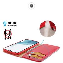 s23 plus - Dux Ducis Hivo dėklas Samsung Galaxy S23+ atverčiamas piniginės stovas RFID blokuojantis Raudonas (Red) - 24 nuotrauka