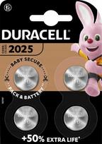 Baterija - Duracell CR2025 3V Ličio Baterijų Rinkinys 4 vnt.