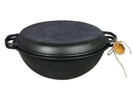 Maysternya kazanas Wok su dangčiu, 12 l