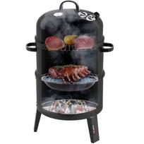 Anglinė rūkykla grilis 2in1 karštam ir šaltam rūkymui BBQ su termometru 51x42x80cm 99920 LUND