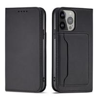flip telefonai - Magnet Card Case case for iPhone 14 flip cover wallet stand black - 1 nuotrauka