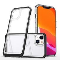 remantuoja telefonus - Clear 3in1 case for iPhone 14 Plus silicone cover with frame black - 1 nuotrauka