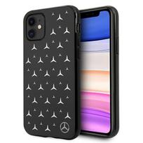 iphone xr deklai - Mercedes Silver Stars Pattern Case for iPhone 11 / Xr - Black - 1 nuotrauka