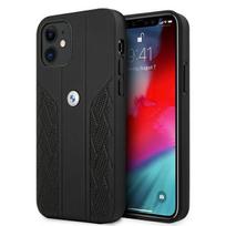 iphone 12 mini dekliukas - BMW Leather Curve Perforate Case for iPhone 12 mini - Black - 1 nuotrauka