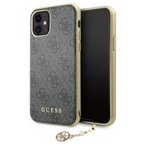 iphone xr deklai - Guess GUHCN61GF4GGR iPhone 11 6.1" / Xr grey/gray hard case 4G Charms Collection - 1 nuotrauka