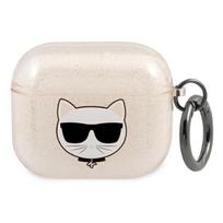 airpods pro 3 - Karl Lagerfeld Glitter Choupette Case for AirPods 3 - Gold - 1 nuotrauka