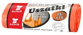 Kuchcik šiukšlių maišai 35 l, oranžiniai (Orange), 15 vnt