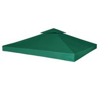 vidaXL Pakaitinis pavėsinės uždangalas, 310 g/m², žalias (Green), 3x3 m