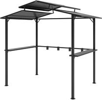 Outsunny pavėsinė kepsninei 250x160x250 cm, juoda (Black)