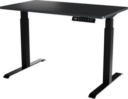 elektrinis stalas 120 - Cama Meble Rašomasis Stalas MOON 121x67x72-120 Juodas-Antracitas (Black-Anthracite) - 1 nuotrauka