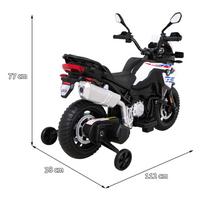vaikiskas motociklas - Elektrinis motociklas BMW F850GS, baltas - 6 nuotrauka