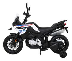 vaikiskas motociklas - Elektrinis motociklas BMW F850GS, baltas - 12 nuotrauka