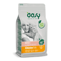Oasy Adult Cat Light in Fat vištiena 1.5 kg