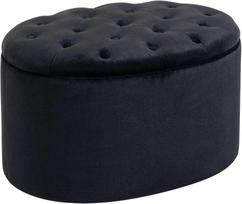 HOMCOM Pufas su daiktadėže, juodas (Black)