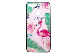 Korpuso galas, galinis dangtelis Evelatus         Huawei      Y6 2018 Picture Glass Case       Flamingo Party