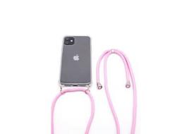 Korpuso galas, galinis dangtelis Evelatus         Samsung      A40 Case with rope Pink       Transparent