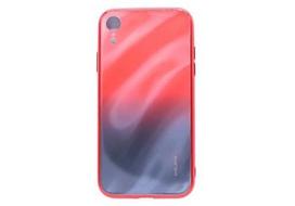 Korpuso galas, galinis dangtelis Evelatus         Apple      iPhone XR Water Ripple Gradient Color Anti-Explosion Tempered Glass Case       Gradient Red-Black