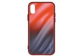 Korpuso galas, galinis dangtelis Evelatus         Samsung      A10 Water Ripple Gradient Color Anti-Explosion Tempered Glass Case       Gradient Red-Black