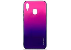 Korpuso galas, galinis dangtelis Evelatus         Samsung      A40 Water Ripple Gradient Color Anti-Explosion Tempered Glass Case       Gradient Pink-Purple