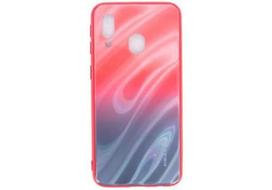 Korpuso galas, galinis dangtelis Evelatus         Samsung      A40 Water Ripple Gradient Color Anti-Explosion Tempered Glass Case       Gradient Red-Black