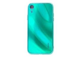 Korpuso galas, galinis dangtelis Evelatus         Apple      iPhone XR Water Ripple Full Color Electroplating Tempered Glass Case       Green